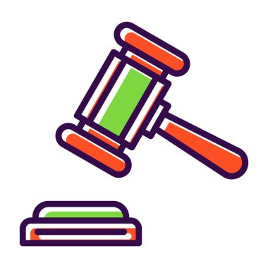 Yargıç Gravel. Web simgesi basit illüstrasyon 