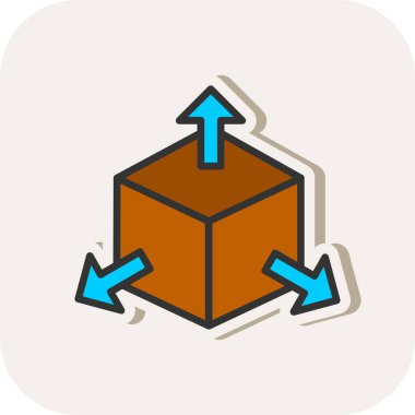 Oklu küp, vektör illüstrasyon tasarımı