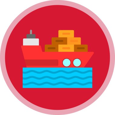 ship icon, vector illustration simple design