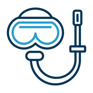 dalış maskesi ikonu vektör illüstrasyon tasarımı