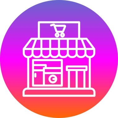 alışveriş simgesi vektör illüstrasyonu