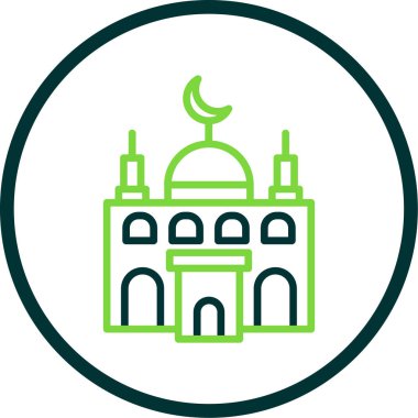 Cami simgesi, vektör illüstrasyonu basit tasarım