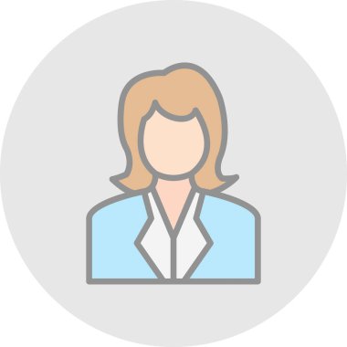 kadın avatar simgesi vektörü 