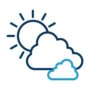 Hava durumu simgesi, vektör illüstrasyonu 