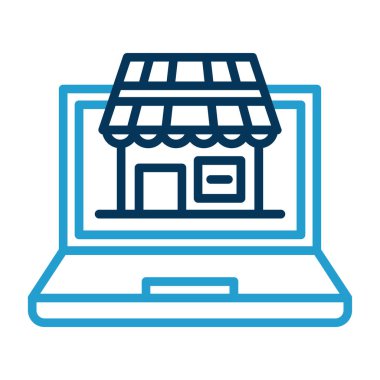 alışveriş sepeti ile dizüstü bilgisayar