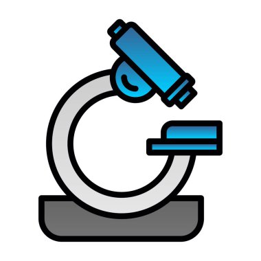 mikroskop simgesi, vektör illüstrasyonu basit tasarım