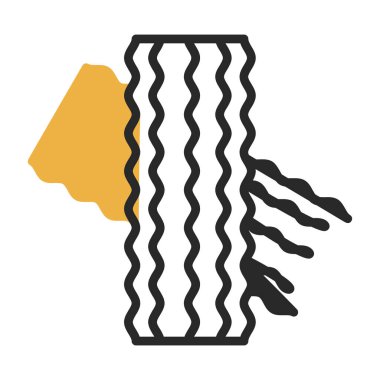 Sarı ve beyaz çizgili siyah arkaplanın vektör çizimi