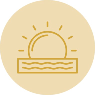 düz Gündoğumu ikonu vektör illüstrasyon tasarımı