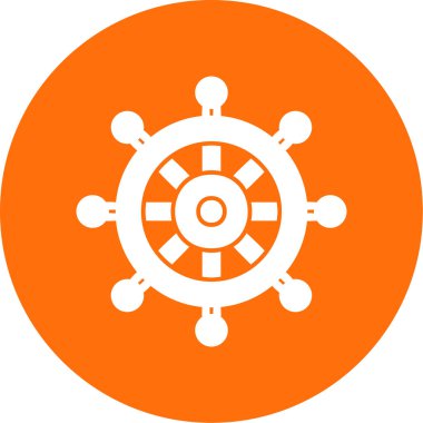 Direksiyon simgesi, basit vektör illüstrasyonu