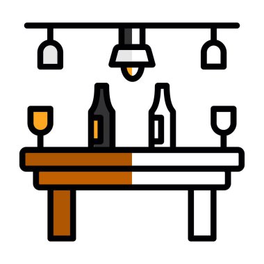 Restoran simgesi vektör illüstrasyonu