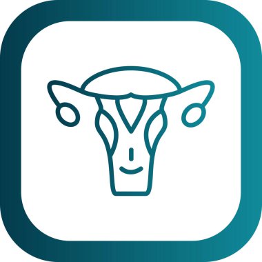 Rahim anatomisi simgesinin vektör çizimi