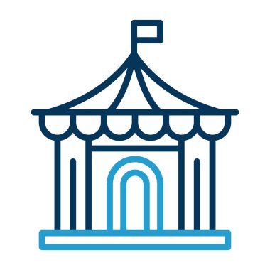 Sirk çizgisi vektör simgesi