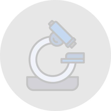 mikroskop simgesi, vektör illüstrasyonu basit tasarım