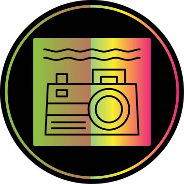 Su altı kamerası. Web simgesi basit illüstrasyon