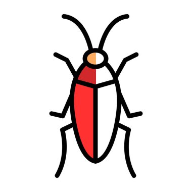 Hamamböceği web simgesi ana hatları vektörü 