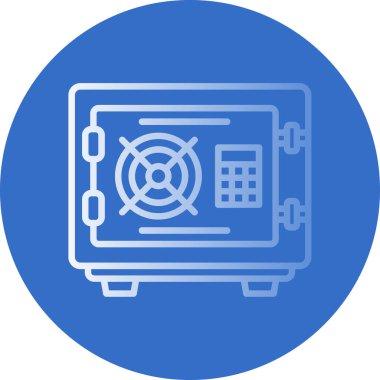 Güvenli kutu simgesi, vektör illüstrasyonu basit tasarım