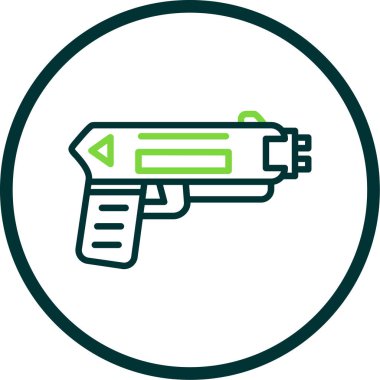 Şok tabancası ağ simgesi, vektör illüstrasyonu