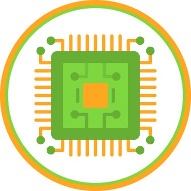 çip simgesi, vektör illüstrasyonu basit tasarım