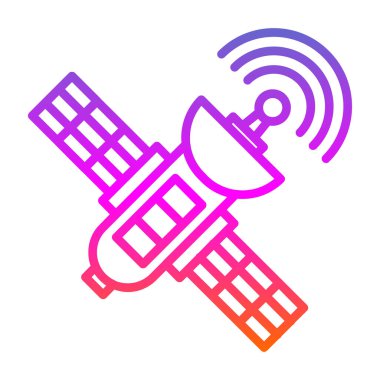 uydu simgesi, vektör illüstrasyonu basit tasarım