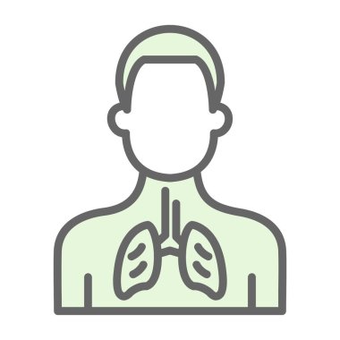 Akciğer ikonu vektörü. İnsan organı sembolü.