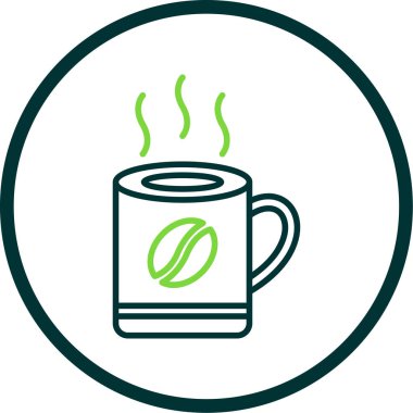 Kahve kupası ikonu. İnce çizgi tasarımı. vektör illüstrasyonu. 