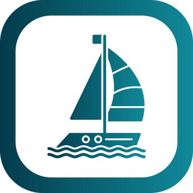 tekne ikonu vektör illüstrasyonu 