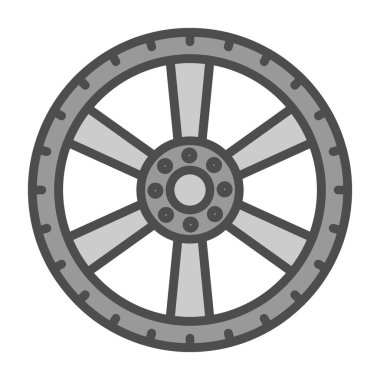 Tekerlek tekerleği ikonu. özet vektör illüstrasyonu