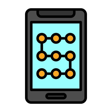 cep telefonu simgesi. özet telefon ekranı vektör rengi düz izole