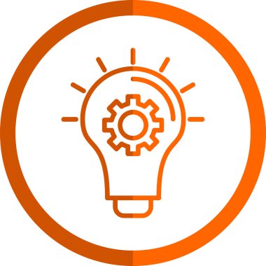 Basit düz fikir kabartma düz vektör simgesi