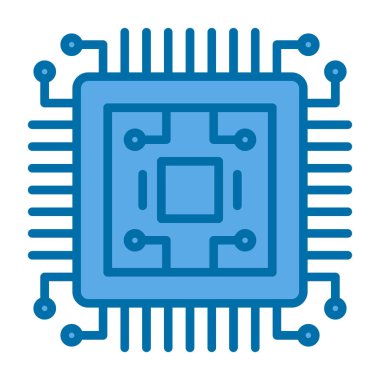 çip simgesi, vektör illüstrasyonu basit tasarım