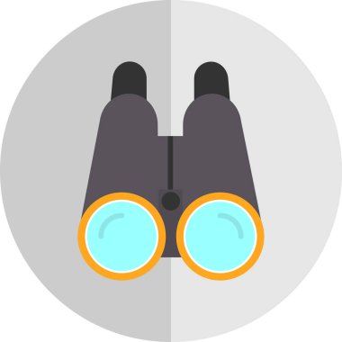 Dürbün simgesi, vektör illüstrasyonu basit tasarım