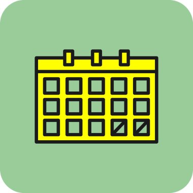 Takvim simgesi, vektör illüstrasyonu basit tasarım