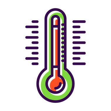 sıcaklık web simgesi, vektör illüstrasyonu 