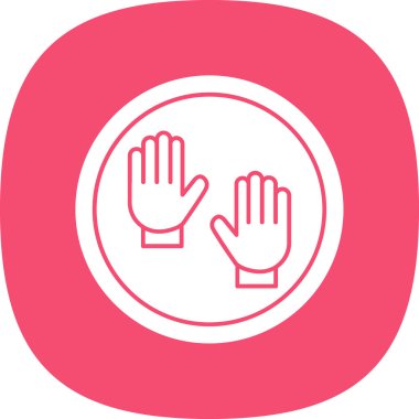 Eldivenler web simgesi vektör illüstrasyonu 