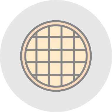 waffle düz vektör simgesi 