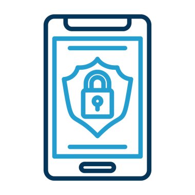 Güvenlik simgesinin vektör illüstrasyonu 