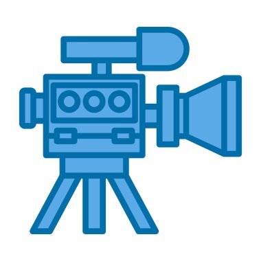Video kamera. Web simgesi basit illüstrasyon