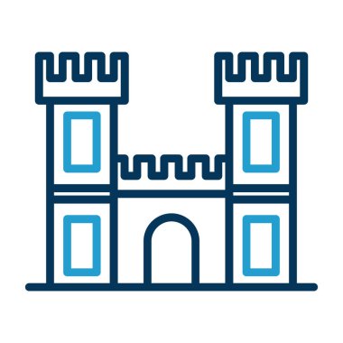 kale simgesi, vektör illüstrasyonu basit tasarım