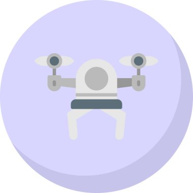 Drone simgesi, vektör illüstrasyonu basit tasarım