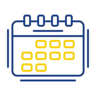 Takvim simgesi, vektör illüstrasyonu basit tasarım