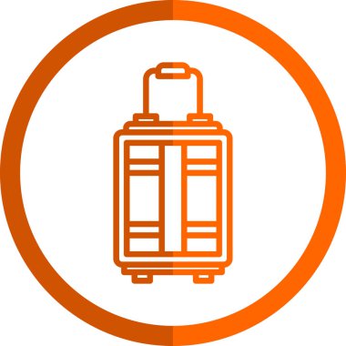 Bagaj web simgesi, vektör çizim 