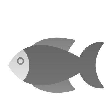 balık simgesi, vektör illüstrasyonu basit tasarım