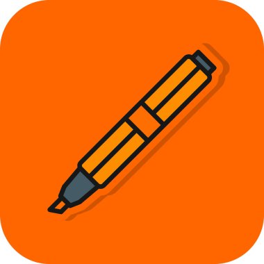 İşaretleyici kalem simgesi, vektör illüstrasyonu basit tasarım