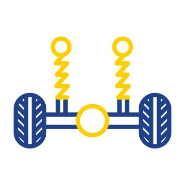 mavi araba lastiği ve ingiliz anahtarı çizimi