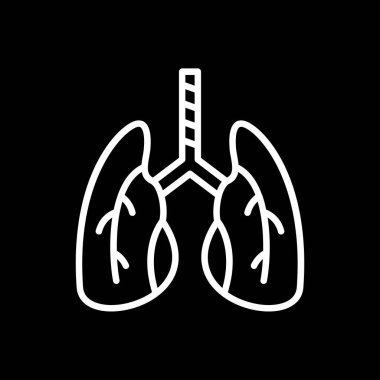 akciğerler web simgesi basit illüstrasyon 