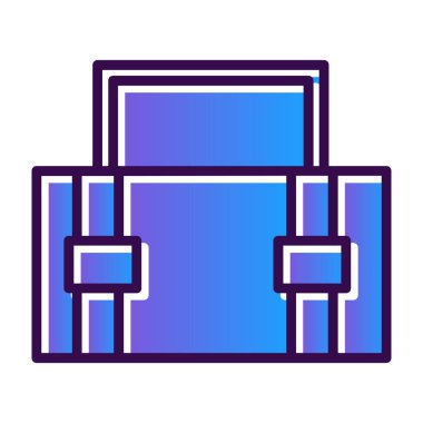 evrak çantası simgesi, vektör illüstrasyonu basit tasarım