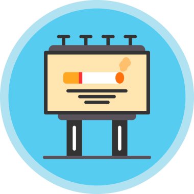 reklam panosu simgesi, vektör illüstrasyonu basit tasarım