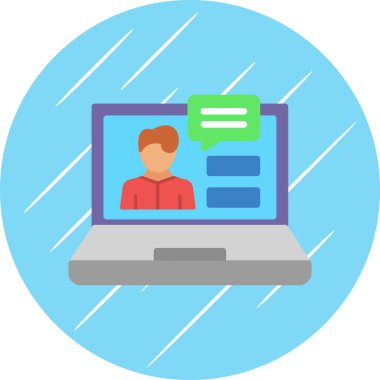 İleti vektör resimli dizüstü bilgisayar