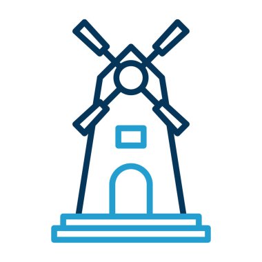 Yel değirmeni simgesi, vektör biçimi