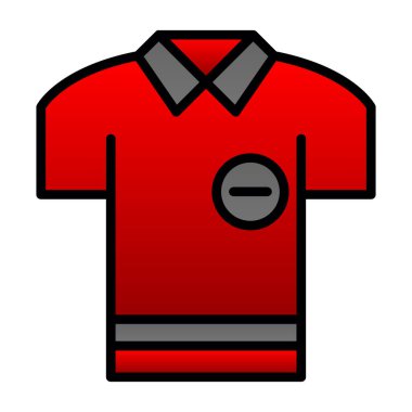 Gömlek simgesi, vektör illüstrasyonu